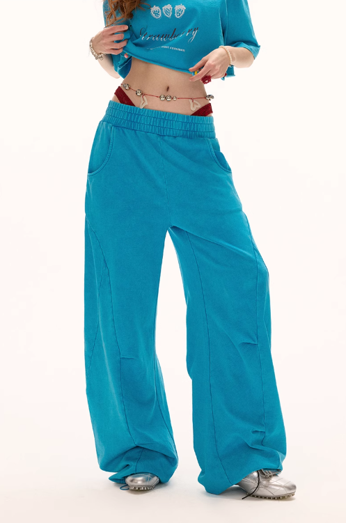 MAMC -Vintage-Washed Drawstring Hem Sweatpants