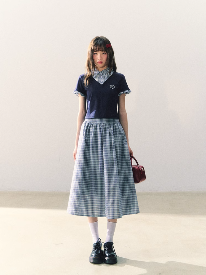 罐头士多所 - 青春收藏家 Heart & Plaid Layered Set