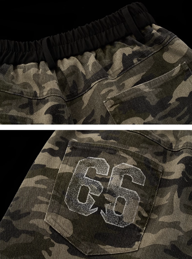 MAMC - Camo Utility Denim Shorts