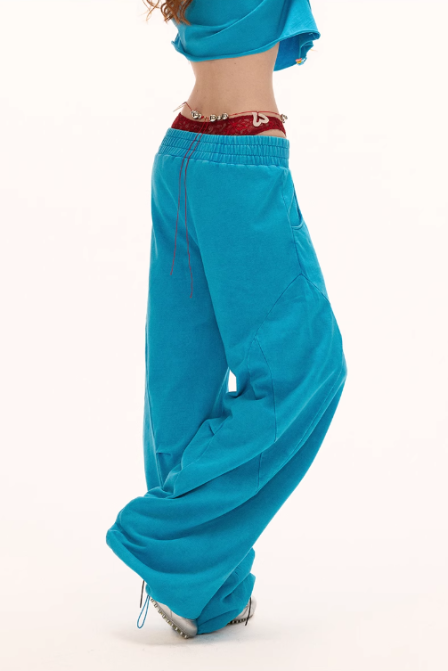 MAMC -Vintage-Washed Drawstring Hem Sweatpants