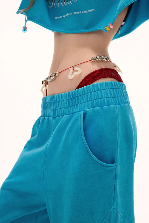 MAMC -Vintage-Washed Drawstring Hem Sweatpants