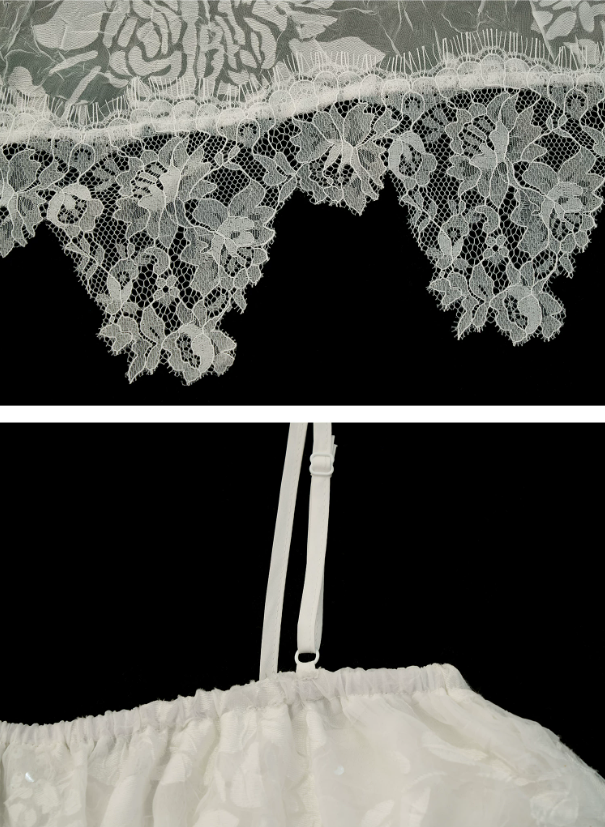 Ethereal White Lace Tiered Mini Dress WE996