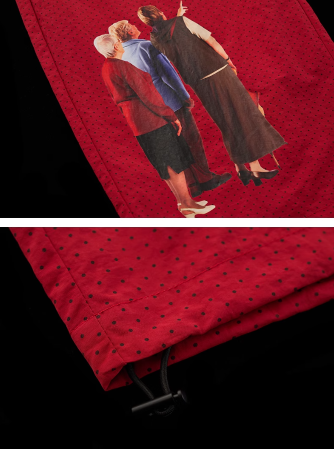 MAMC - Artsy Polka Dot Portrait Wide-Leg Pants – Relaxed Streetwear Vibe