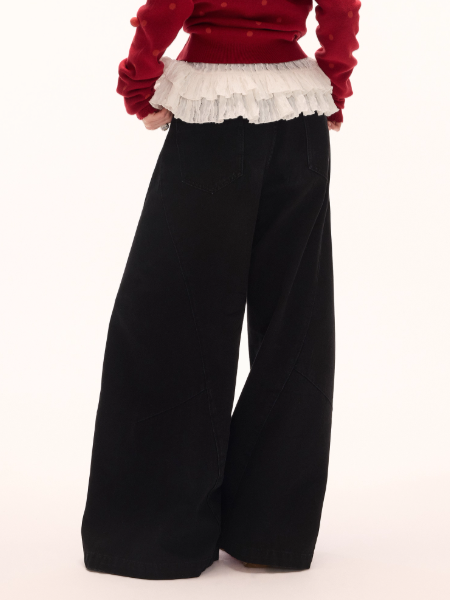 MAMC - Gravity Washed Wide-Leg Jeans