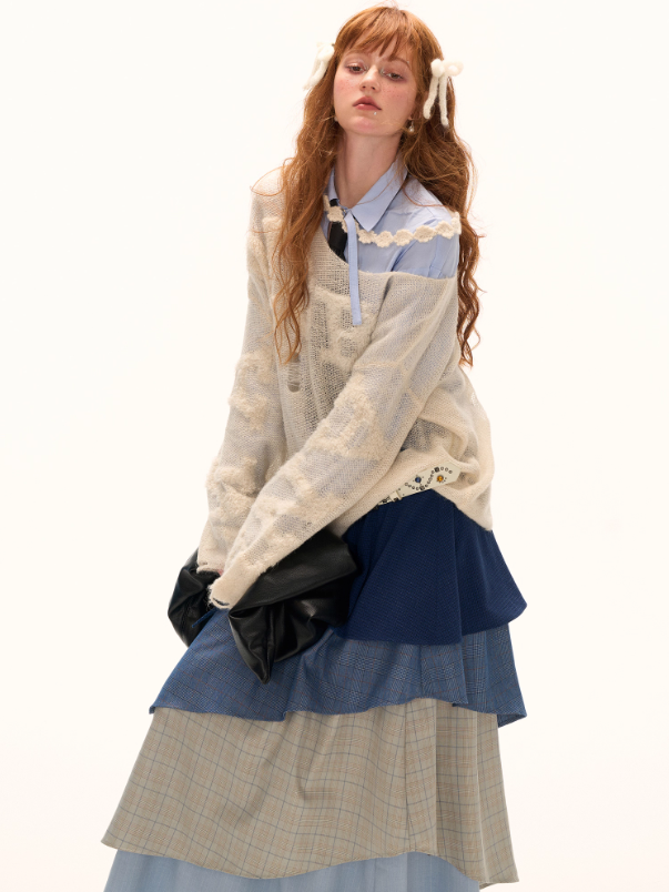 MAMC - Cloudcode Off-Shoulder Knit Pullover