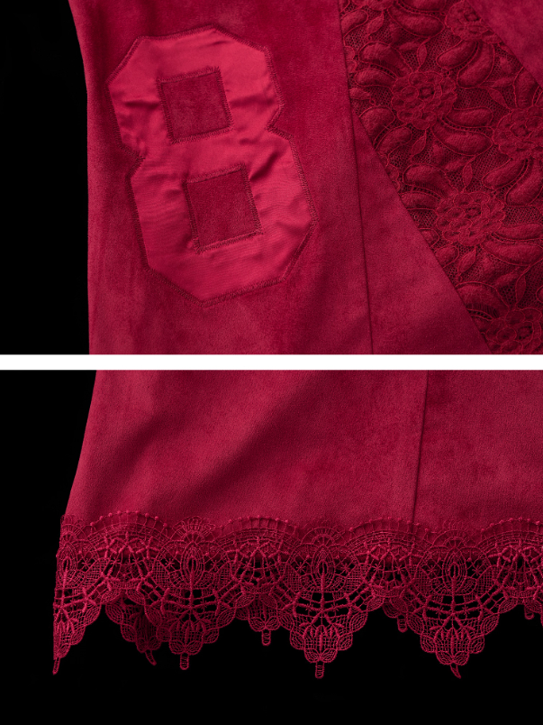 MAMC - Velvet & Lace Satin Slip Dress