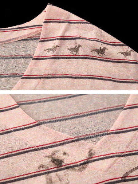 MAMC - “Mind Brand” V-Neck Stripe Tee