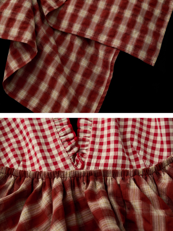 MAMC - Red Plaid Layered Slip Dress – Asymmetrical Fall Streetwear Mini