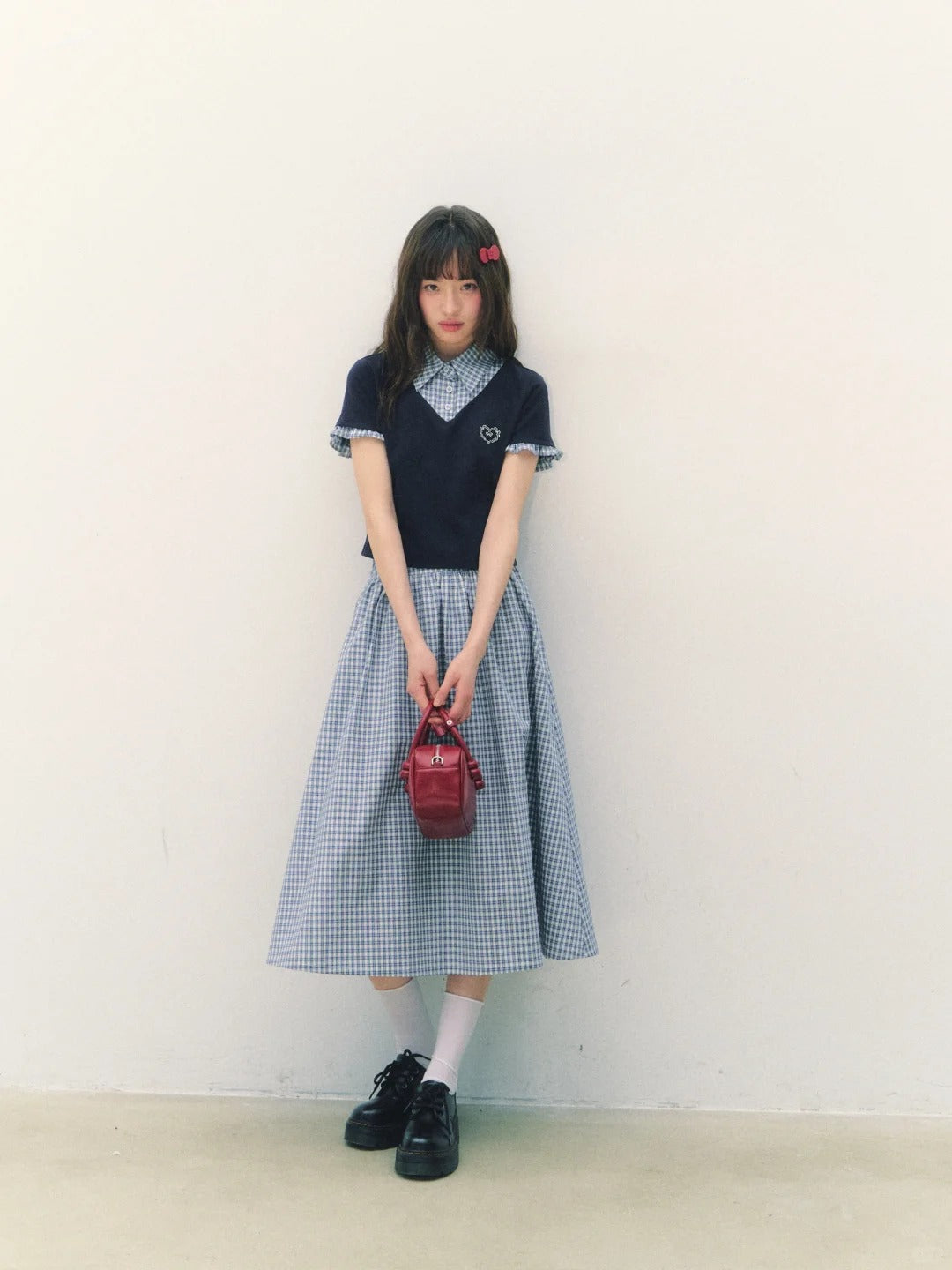 罐头士多所 - 青春收藏家 Heart & Plaid Layered Set