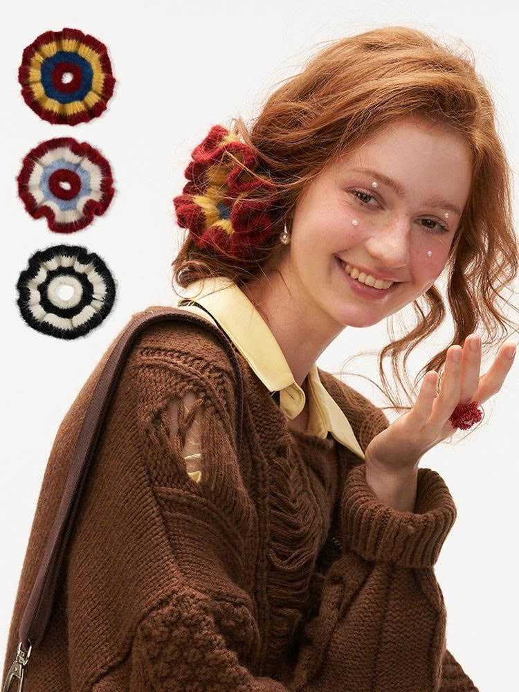 MAMC - Color-Block Braided Hair Tie