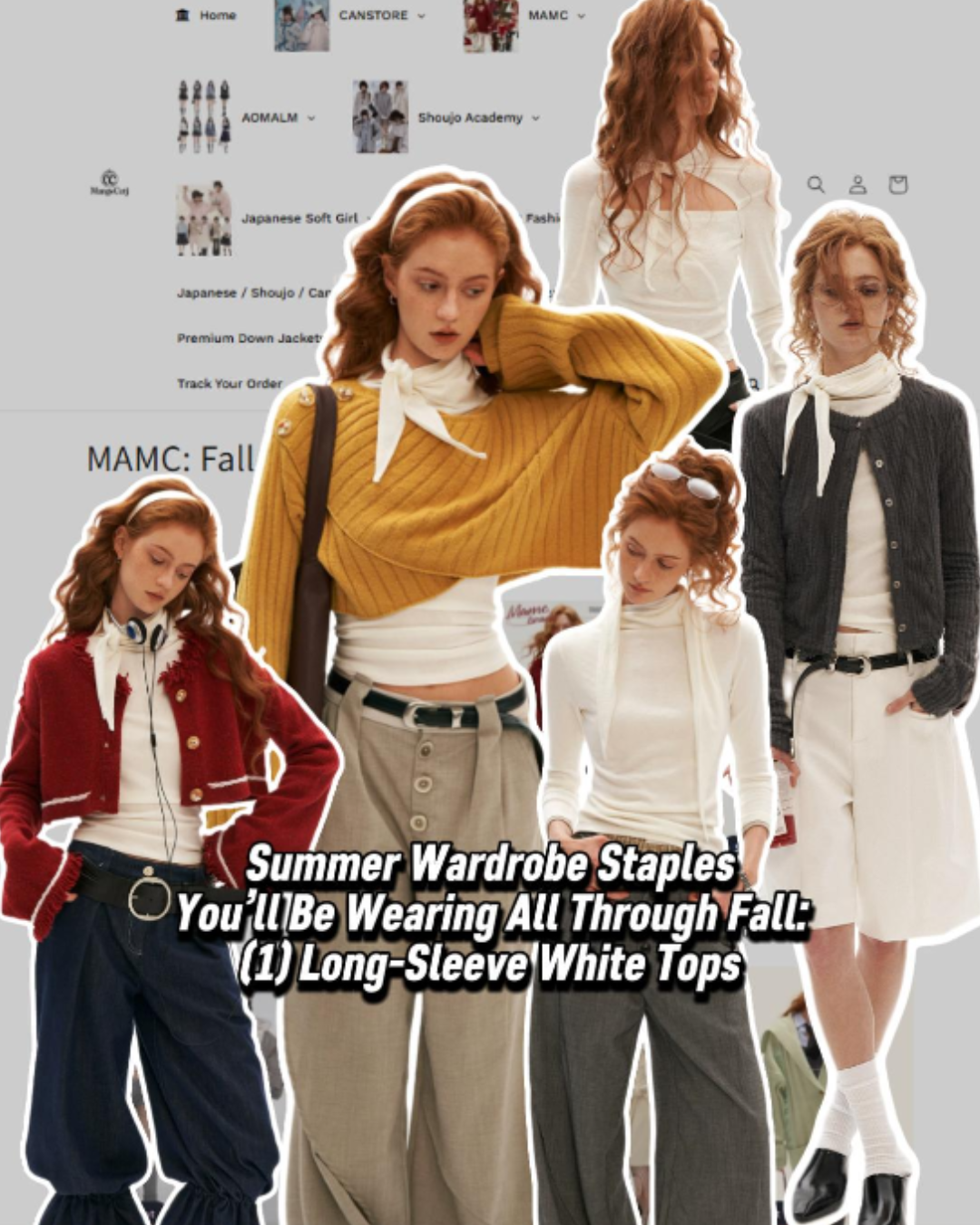 Summer Wardrobe Staples You’ll Be Wearing All Through Fall: (1) Long-Sleeve White Tops