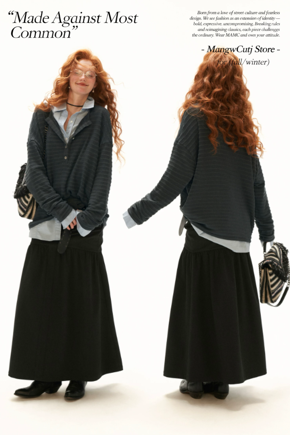 MAMC - Gray Textured Sheer Henley Long Sleeve Top