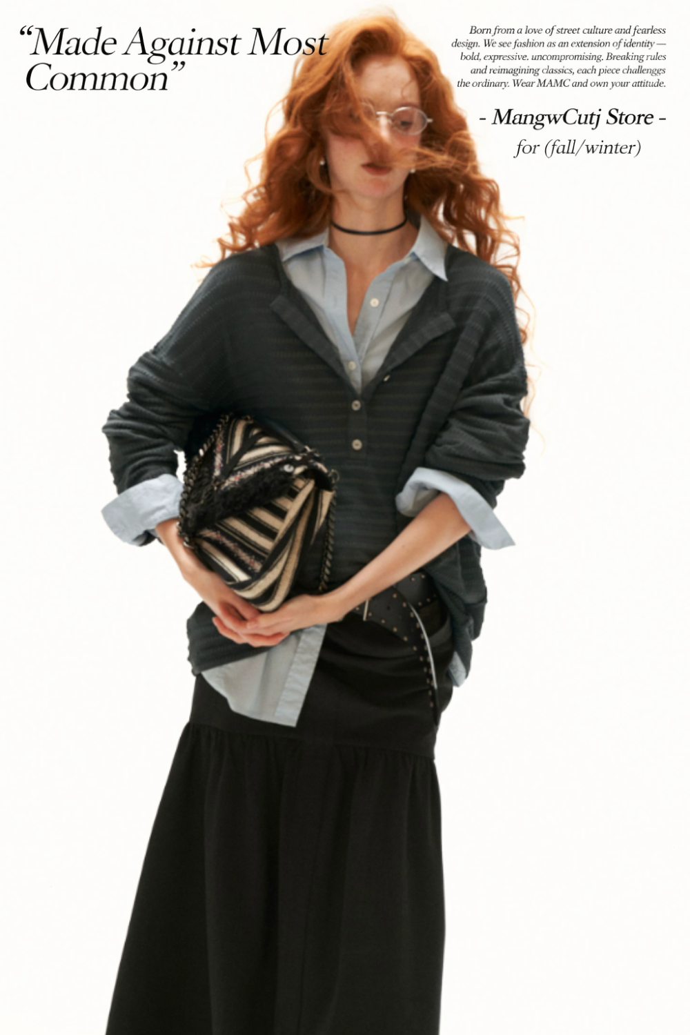 MAMC - Gray Textured Sheer Henley Long Sleeve Top