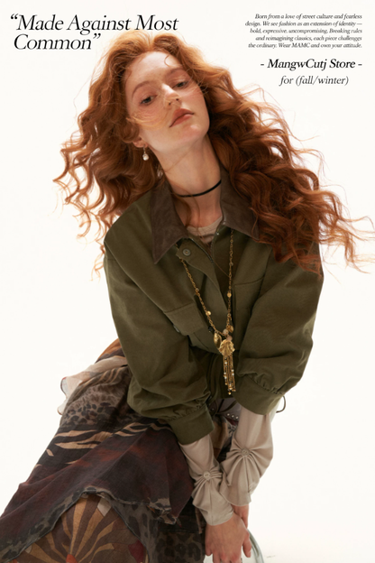 MAMC - Light Apricot Twisted Ruched Lyocell Long Sleeve Top