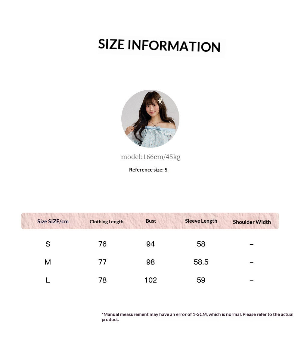 “Blue Meringue Reverie” Blue Off-Shoulder Cake Dress