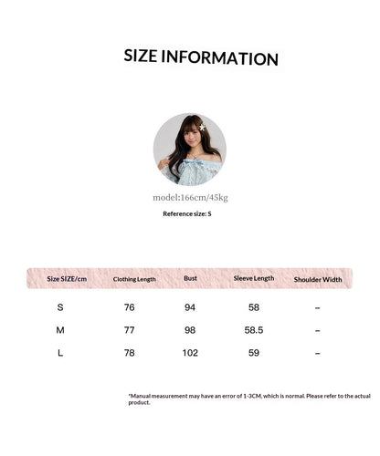 “Blue Meringue Reverie” Blue Off-Shoulder Cake Dress
