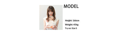 "Koi Garden Letter" White & Blue Goldfish Print Two-Piece Skirt Set LL2026220