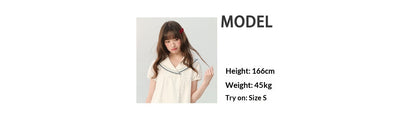 "Sea Breeze Chronicle" White Sailor Collar Skirt Set LL2026185