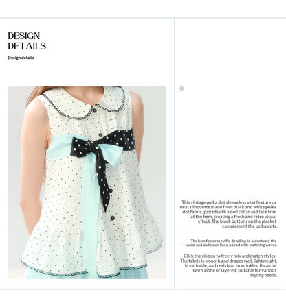 "Polka Dot Water Dream" Mint Green Ruffle Skirt Set PP2026229