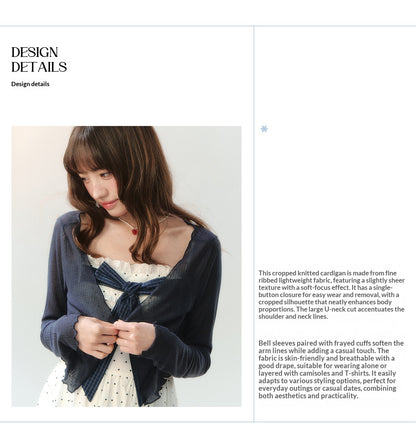 "Iced Dark Chocolate" Black Cooling Sun Protection Cardigan LL2026206