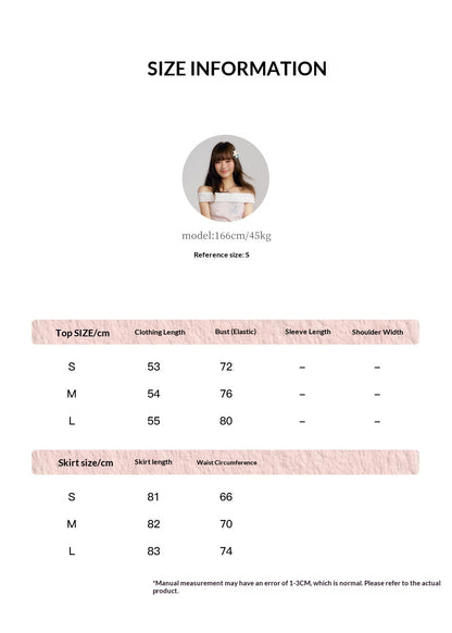 “Pink Mist Island” Dusty Rose Off-Shoulder Skirt Set