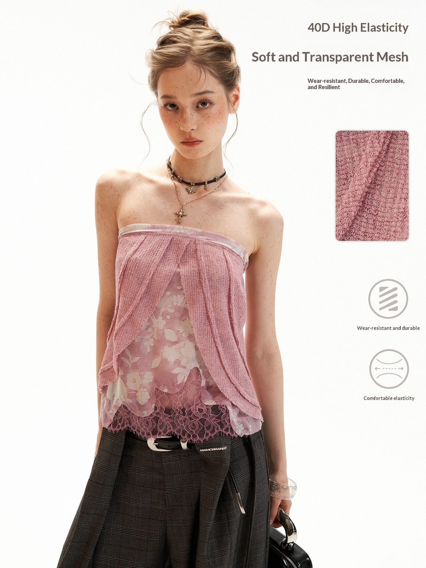 Blush Pink Phoenix Paisley Scarf-Hem Cami Top