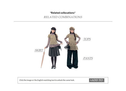 "Vintage Sonata" Khaki 3-Way Convertible Knit Top Set