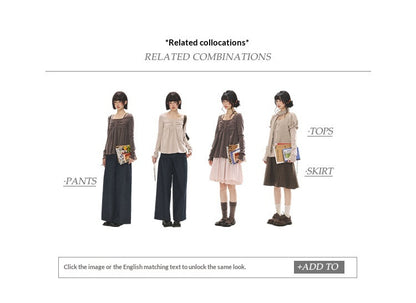 "Sweet Favorite" Polka Dot Faux-Layer Bow Knit Top (Gray Brown/ Blush Pink)