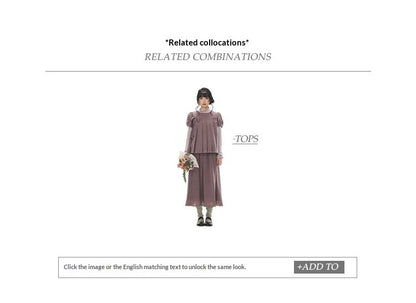"Whispers Between Pleats" Gray Grape Purple Pleated Top & Maxi Skirt Set