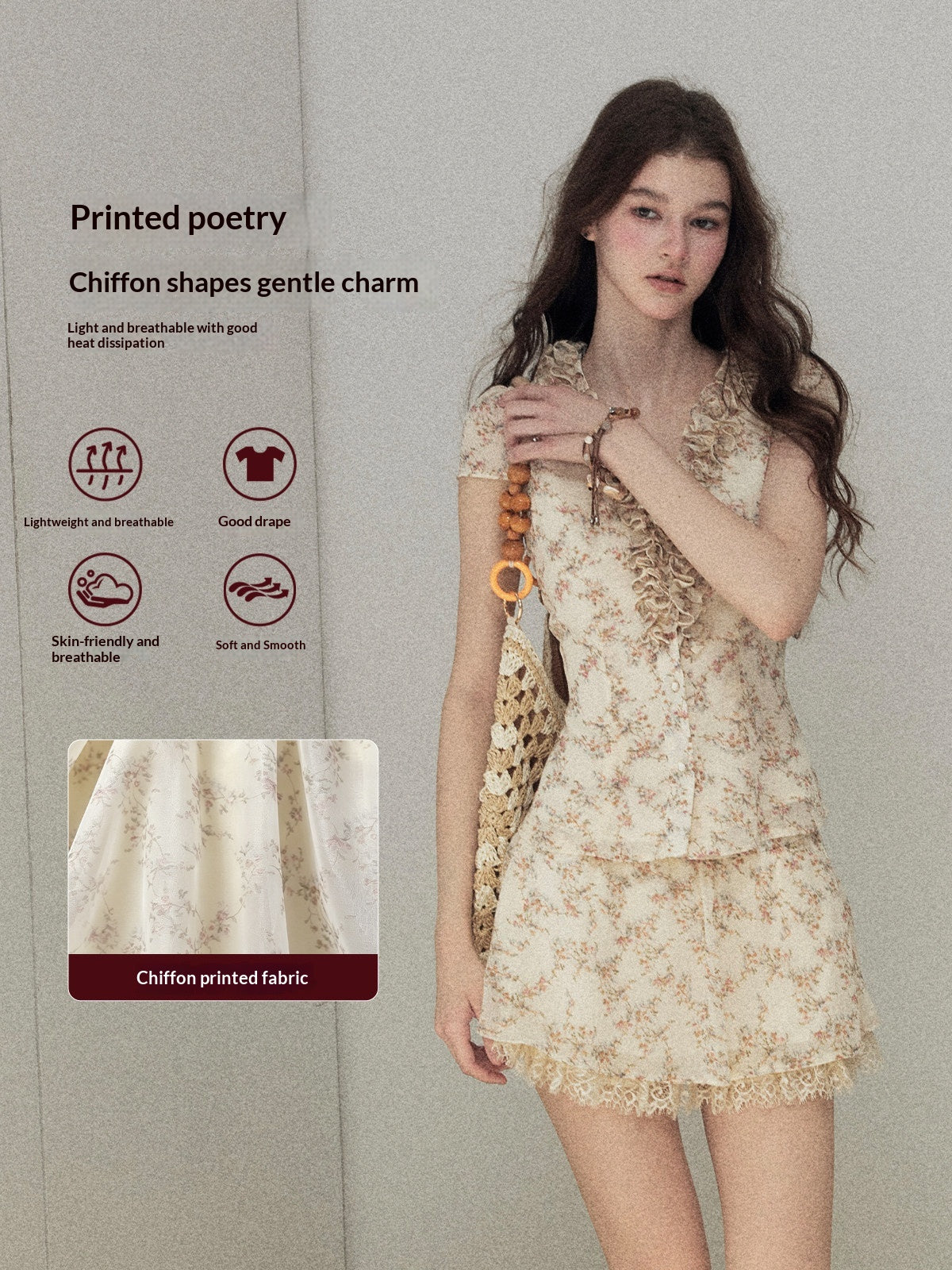 "Daisies in Your Arms" Soft Goose Yellow Chiffon Set