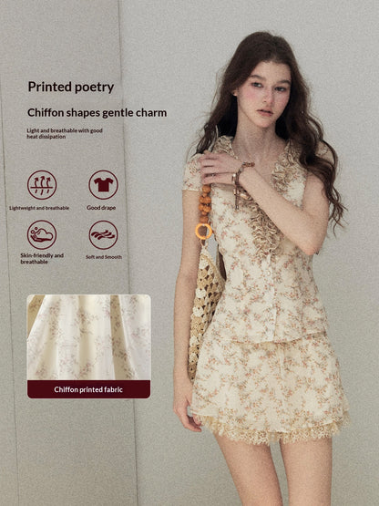 "Daisies in Your Arms" Soft Goose Yellow Chiffon Set