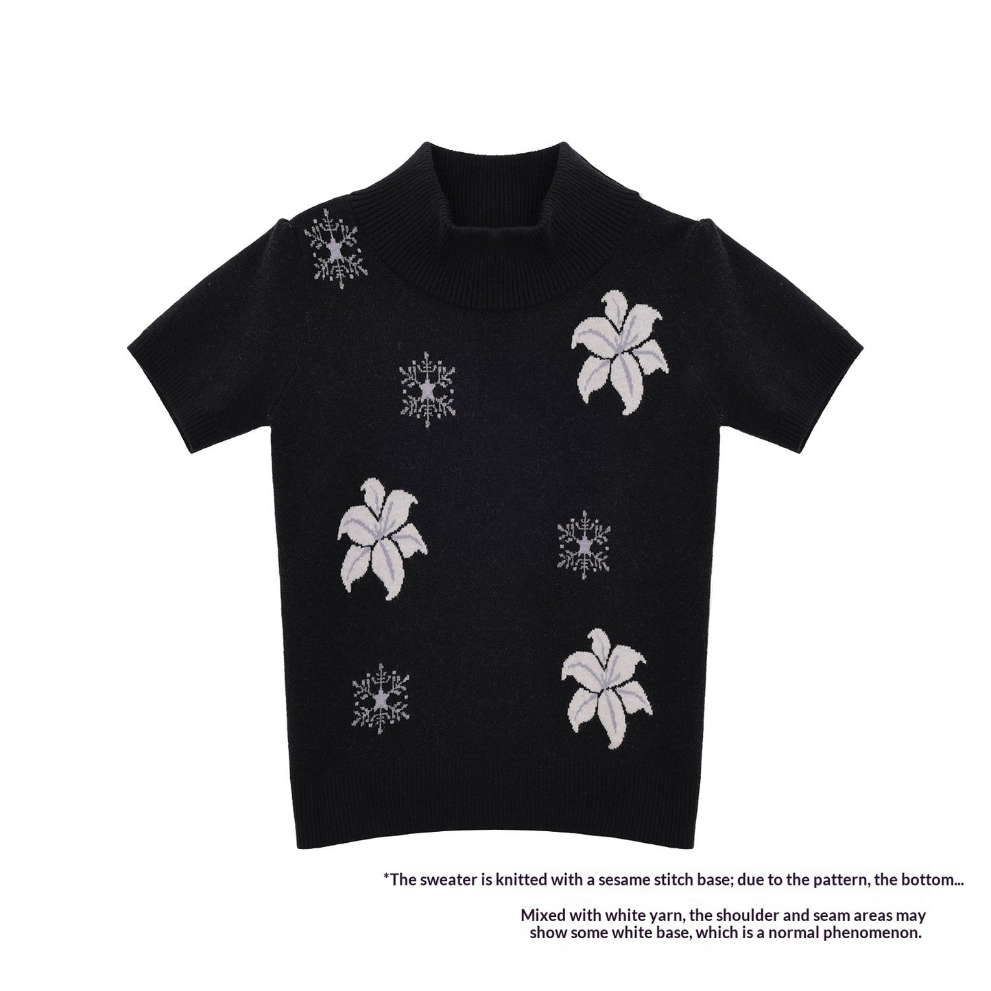 "Showa Lily" Black Knit Sweater Vest Set