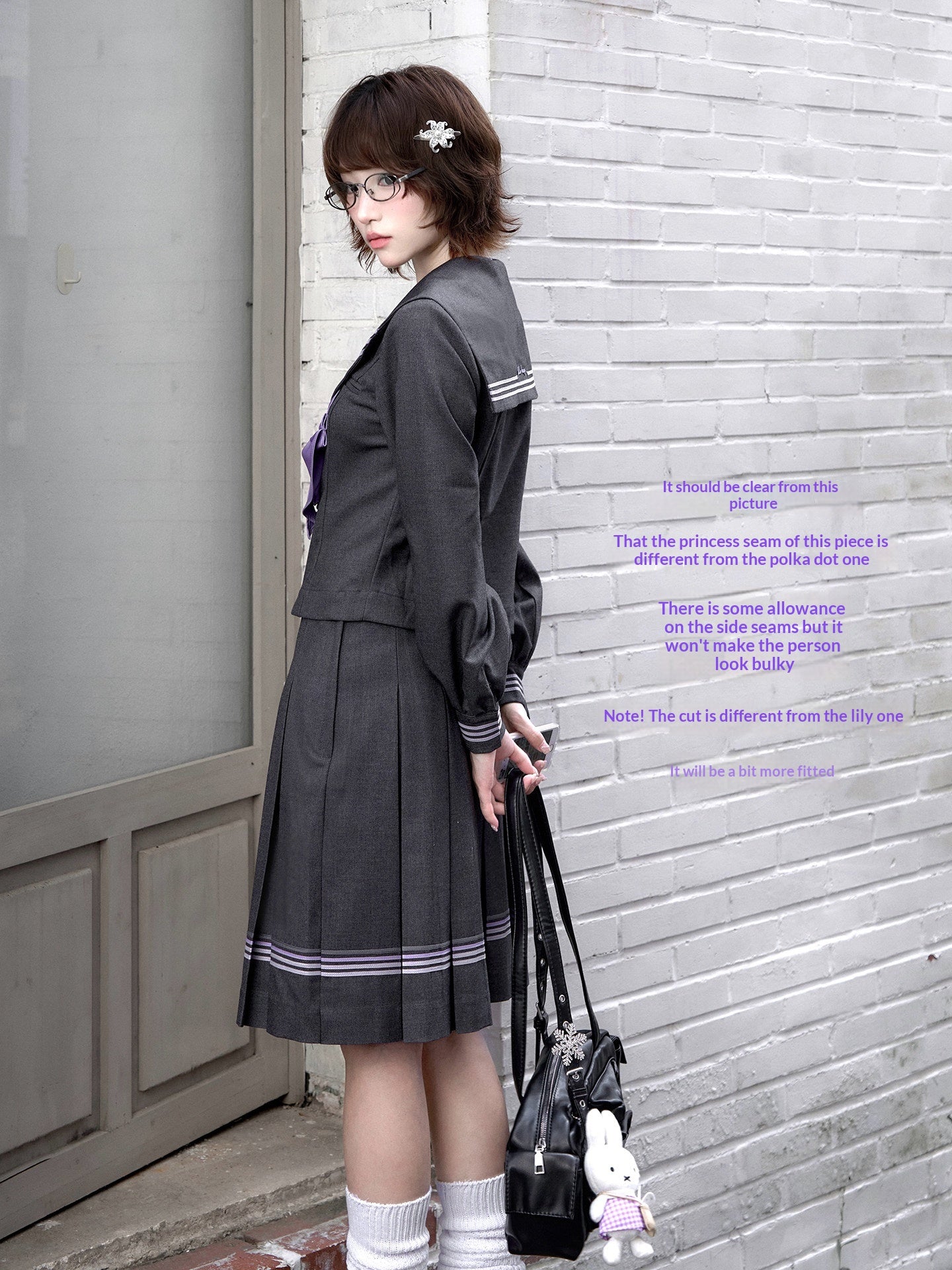 "Whispering Snow Lily" Sailor Uniform Collection (Top/ Skirt/ Ribbon Tie)