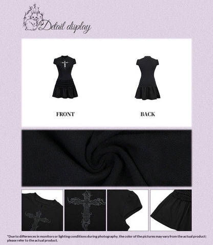"Covenant × Cross" Slim-Fit Cheongsam-Inspired Dress