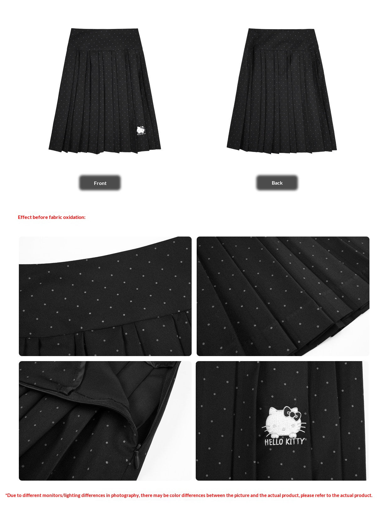 Slim-Fit Preppy Style Set - Sailor Collar Shirt / Front Box-Pleat Skirt / Polka Dot Skirt