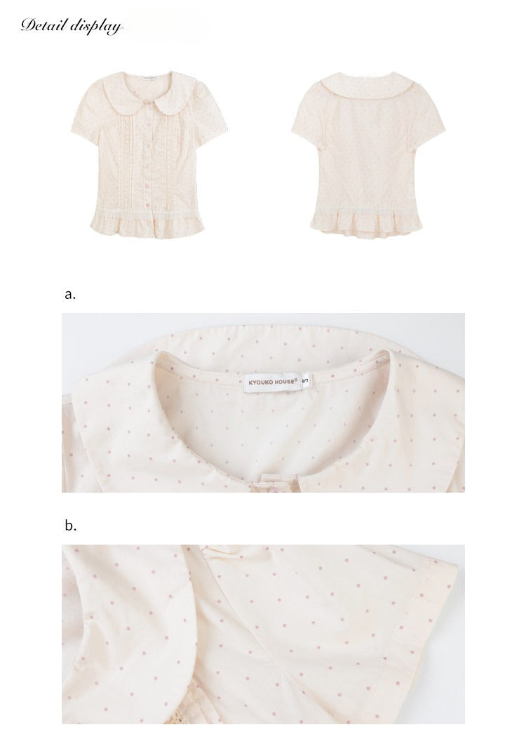 Vintage Japanese-Style Detachable 2-Way Pinafore Dress & Blouse Set