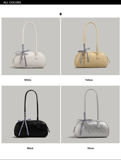 "Silver Siren" Shoulder Bag (Silver / Black / White / Pale Yellow)