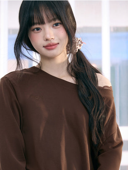 "City Departure" Brown Layered Tie-Waist Flared Pants