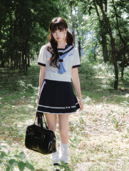 "Evening Star" Classic Sailor Uniform Collection (Sailor Blouse / Pleated Mini Skirt / Pleated Midi Skirt / Sailor Scarf)