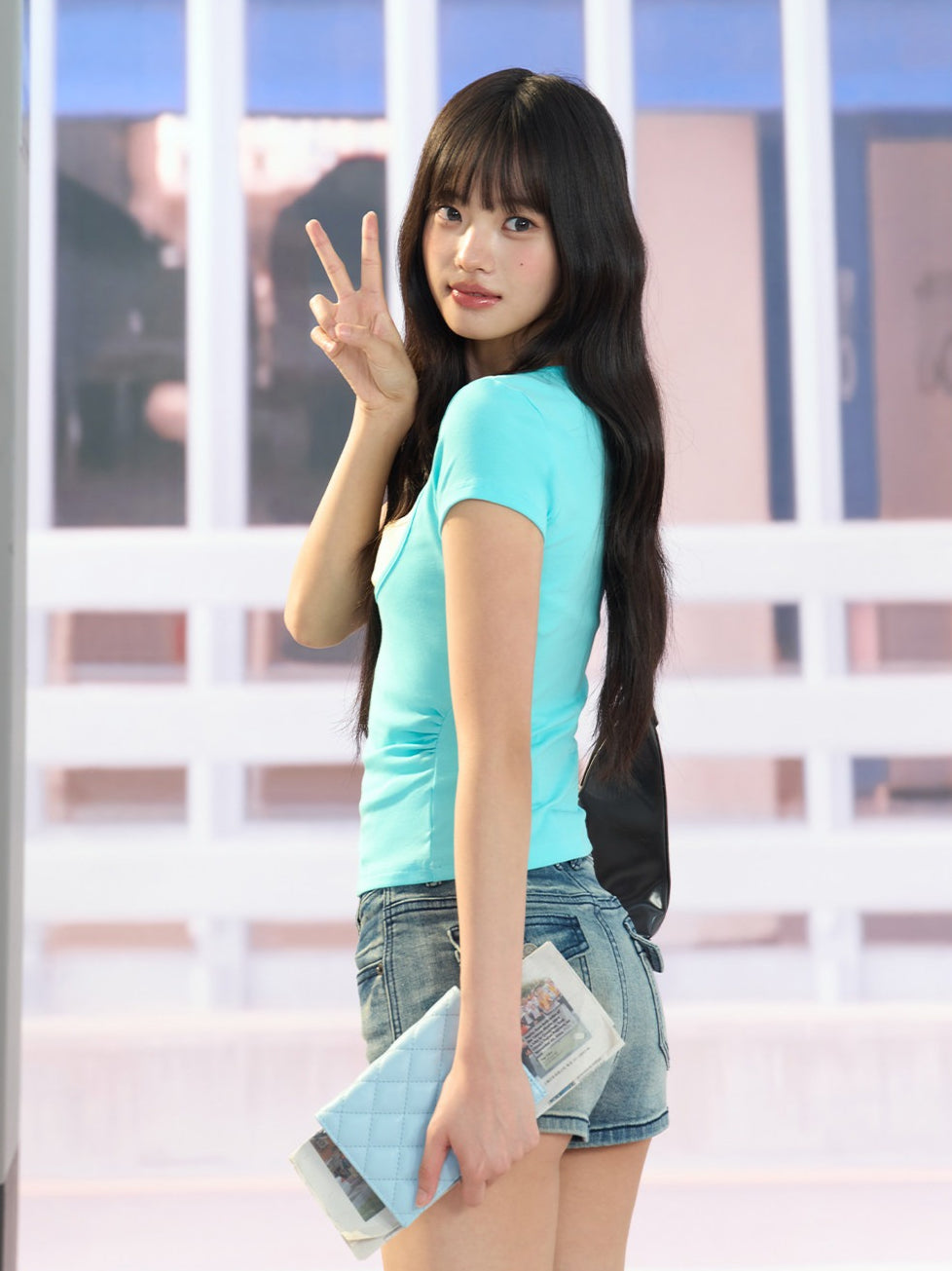 "Fresh Arrival" Green Layered Halter Two-Piece Top