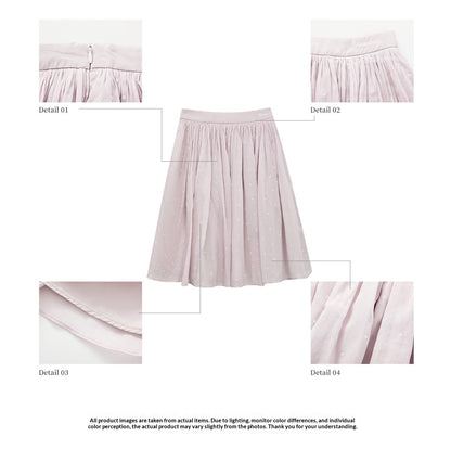 "Lavender Departure" Purple Polka Dot Pleated Midi Skirt