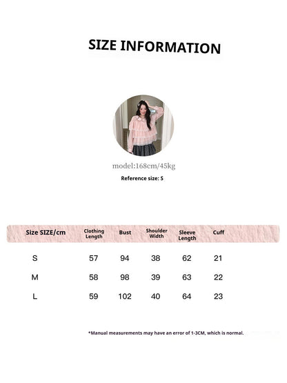 [RF] “Vanilla Blossom Reverie” Lace Blouse (Pink / White)