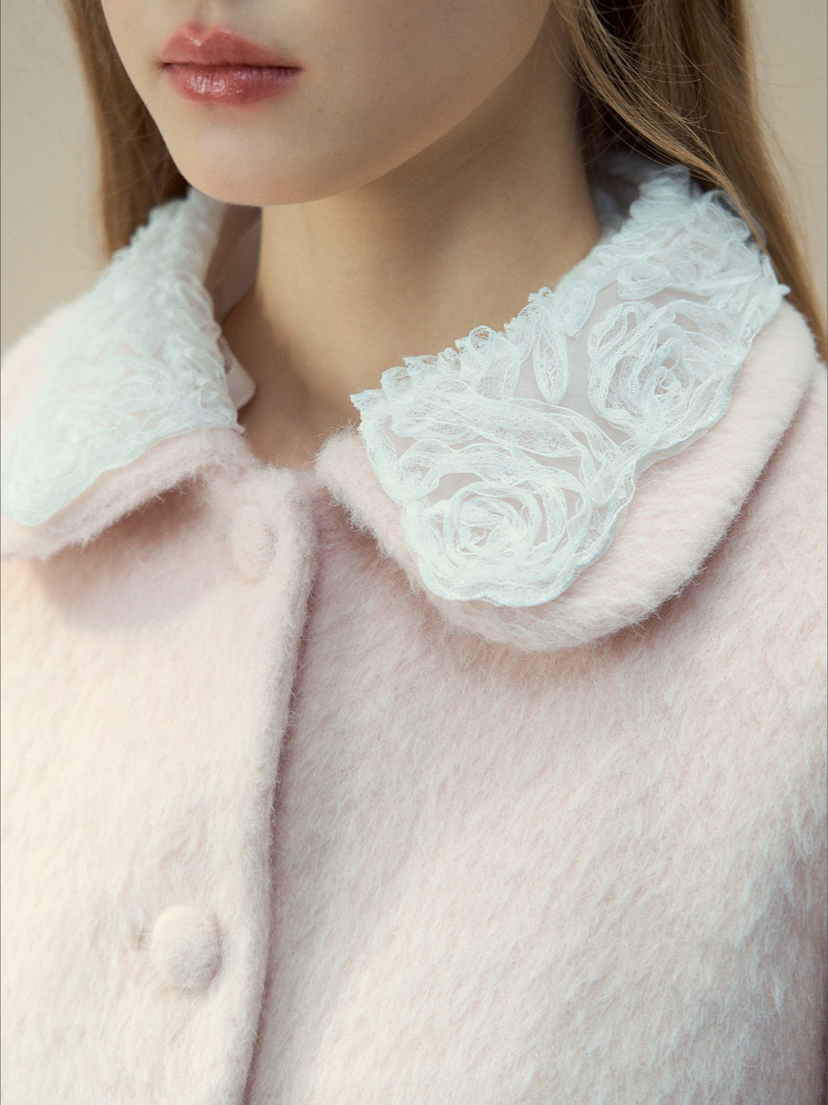 SunsetPark - "Everyday Heiress" Heiress Pink Cape Coat Set (Coat + Detachable Cape)