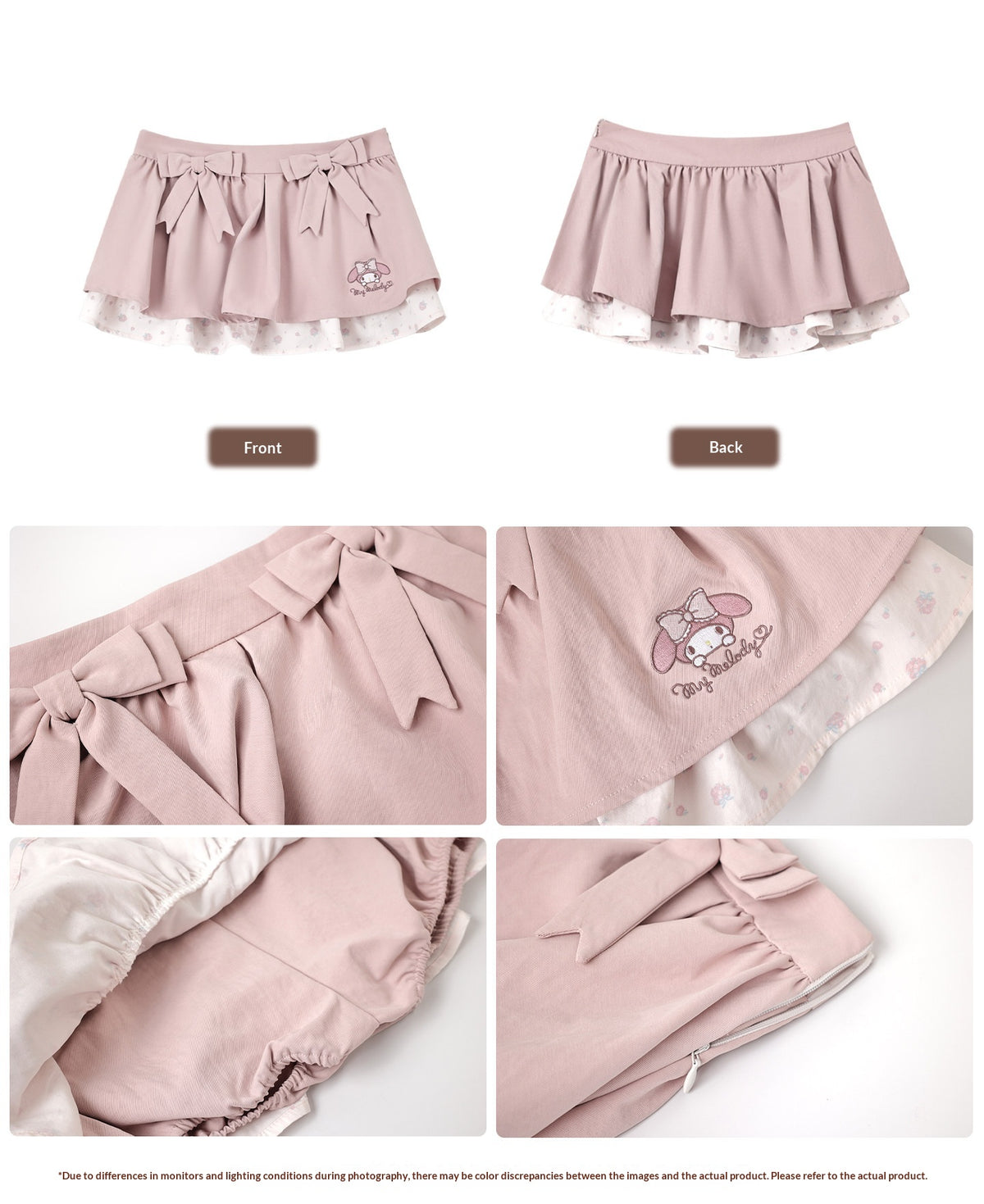 “Melody Blossom” Pink Floral Polo & Layered Skort Set