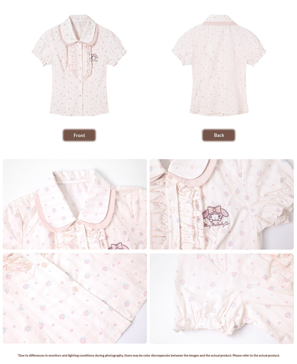 “Melly Melly” Cream & Gray Japanese School Girl Set
