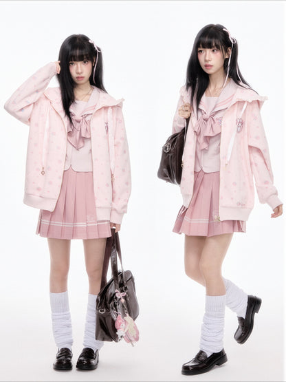 “Daisy Daydream” Pink Floral Oversized Hoodie