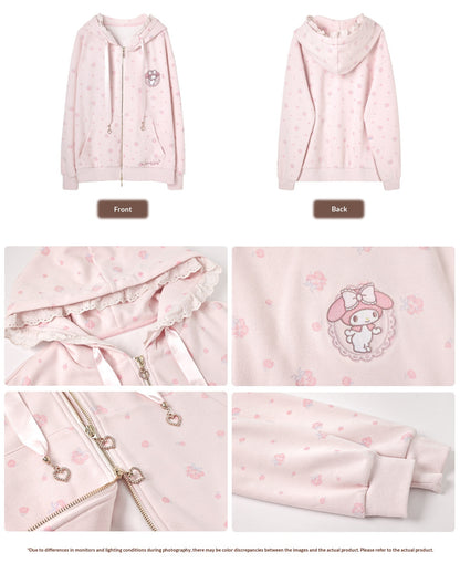 “Daisy Daydream” Pink Floral Oversized Hoodie