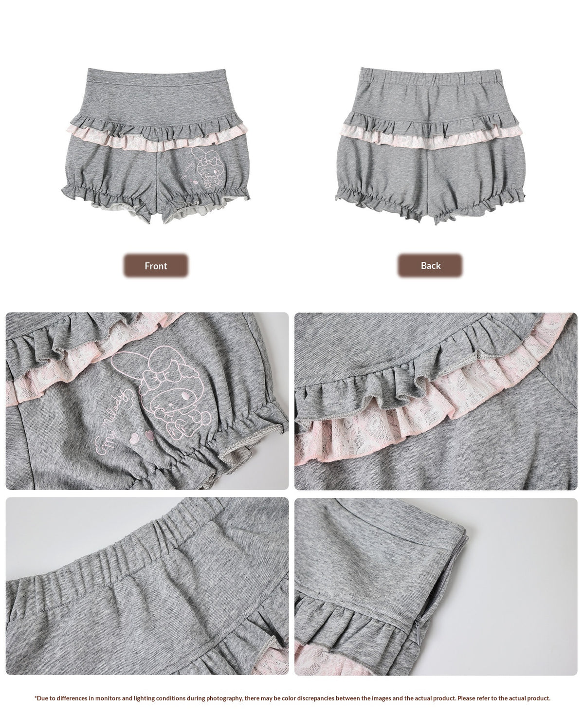 “Sweet Bloom” Ivory My Melody Asymmetric Oversized Top