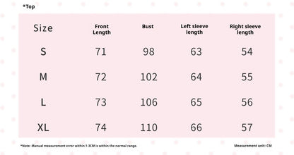 “Sweet Bloom” Ivory My Melody Asymmetric Oversized Top