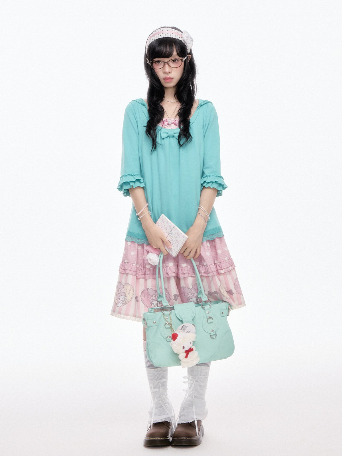 “Melody Garden” Mint Green My Melody Ruffle Hoodie Jacket Set